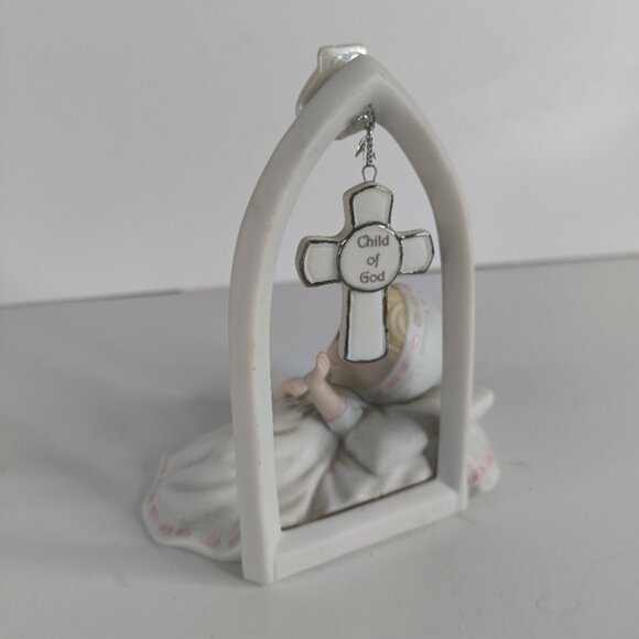 Precious Moments Child of God Bisque Porcelain 113021 Baptism Gift Figurine Girl - Picture 5 of 12